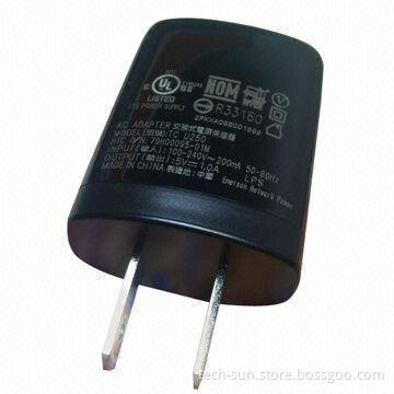 Black and White US to European Plug or US Plug Universal Travel Adapter for HTC Phone